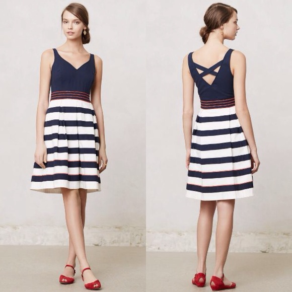 Anthropologie Brigantine Regatta Dress