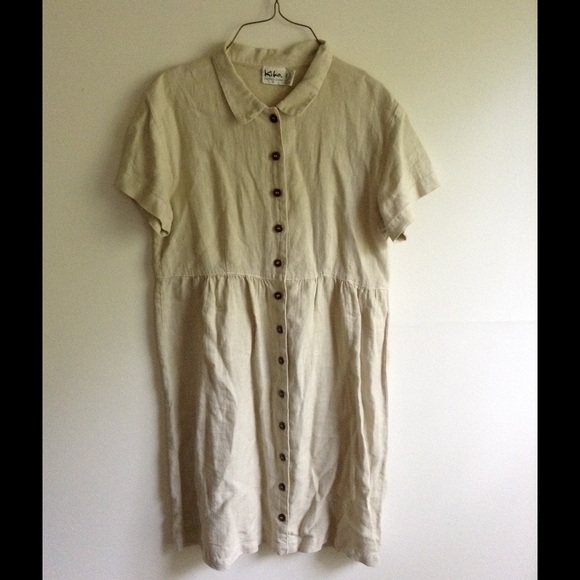 100% Linen Vintage Babydoll Dress