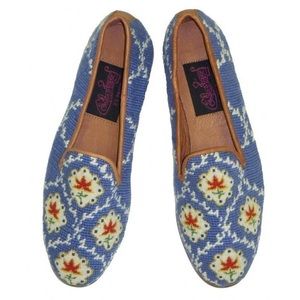 Needlepoint Loafers Shoes 7 ByPaige Stubbs Wootton
