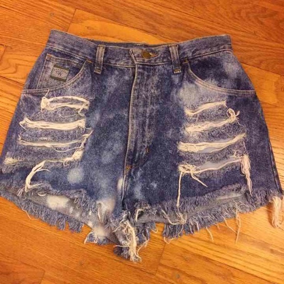 Studded High Waisted Denim Shorts