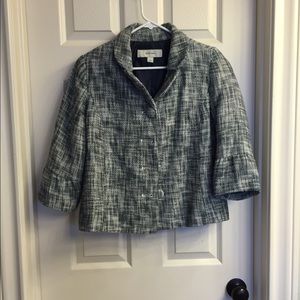 Merona navy and white tweed-like blazer sz S