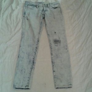 Bleached destroyed Express studded Skinnies 3