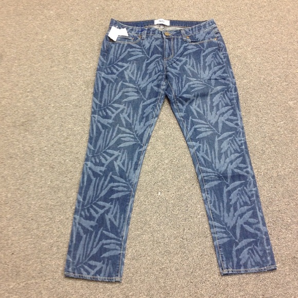 Paige skyline ankle peg, bamboo print
