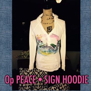 Op PEACE SIGN HOODIE