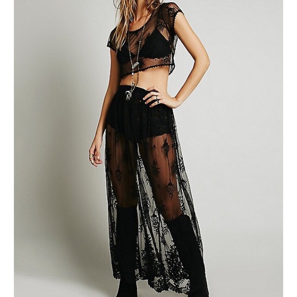 ISO ISO free people embroidered net set
