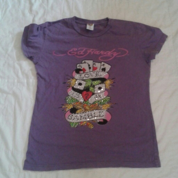 NWOT Authentic Ed Hardy top M