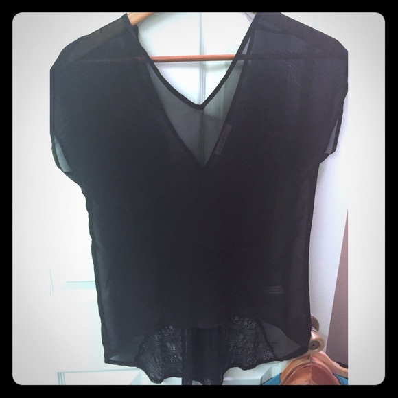 Shear Black Blouse