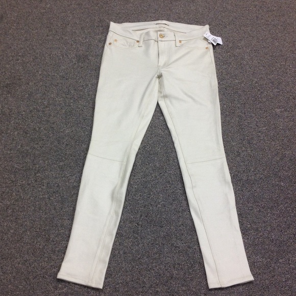 Seven for all mankind, cracked leather