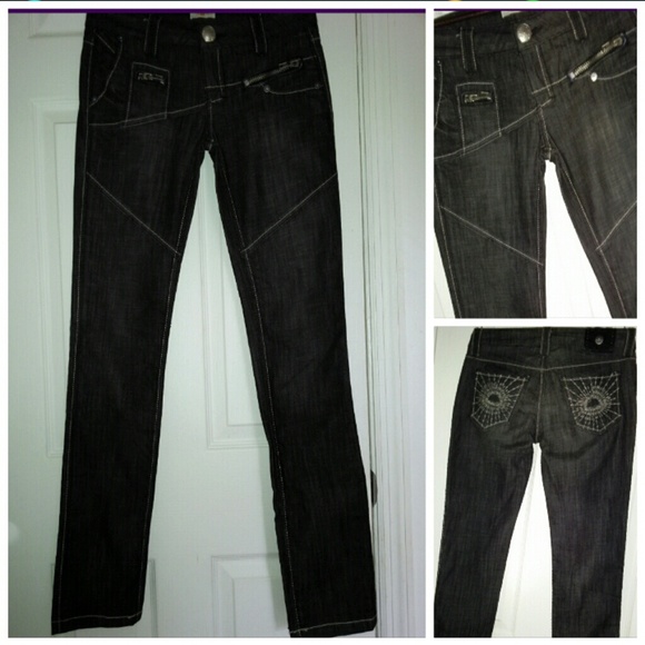 ANTIK DENIM black jeans sz28 extra pics with flash - Picture 1 of 4