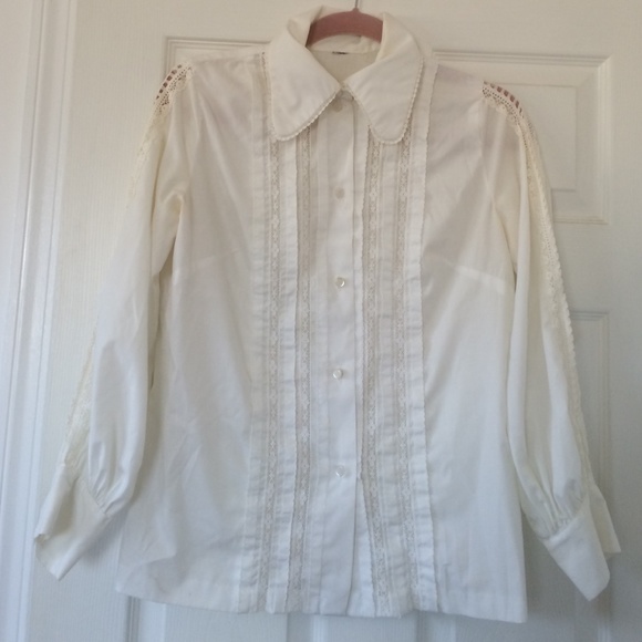Vintage Tops - Vintage White Button Up