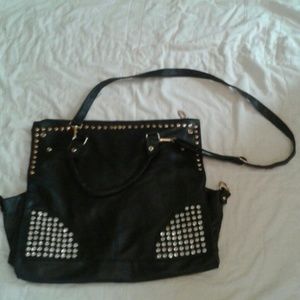 NWOT XLarge leather studded bag