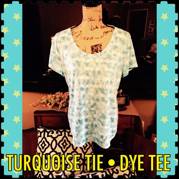 CHAUS SPORT TURQUOISE TIE•DYE TEE TOP