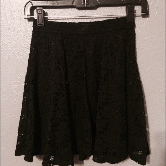a very cute black lace skirt.
