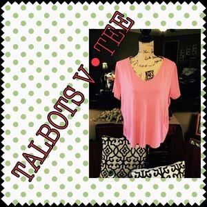 TALBOTS 2x PINK TEE TOP