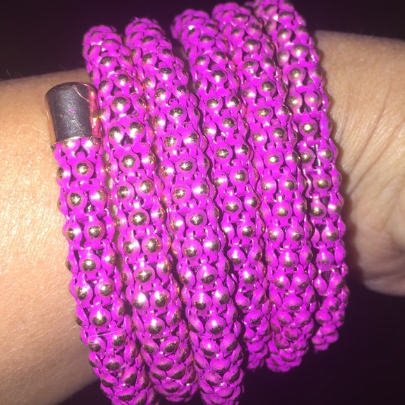 pink wrap bangle