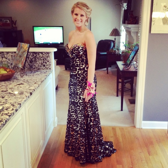 sequined/stoned formal prom evening DRESS Gown