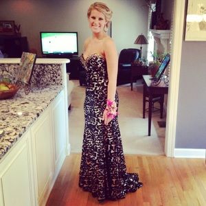 sequined/stoned formal prom evening DRESS Gown