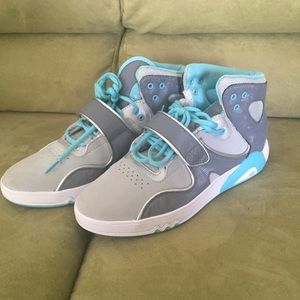 Adidas Silver/Grey & Baby Blue Roundhouse HighTops