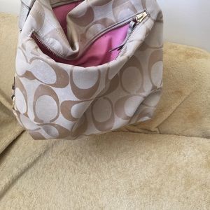 Authentic tan/gold COACH PURSE