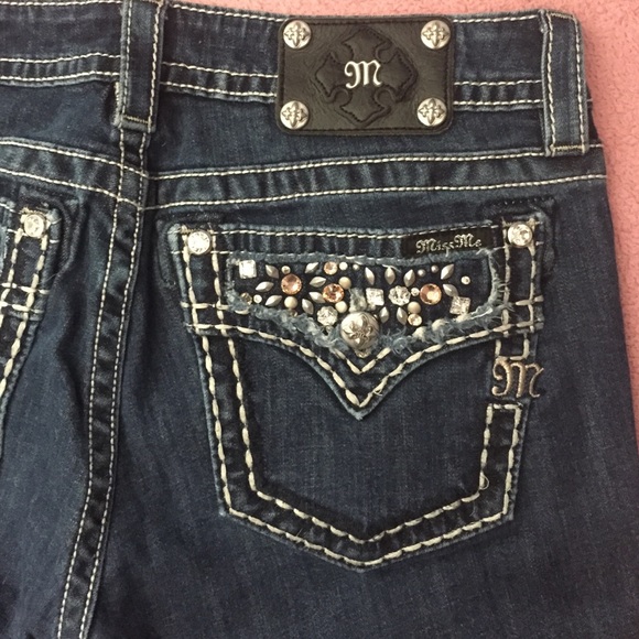 Miss Me Crystal Flower Garden Signature Boot Cut