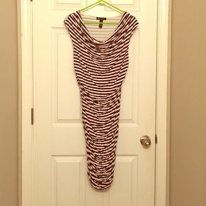 Hot! Navy White and Gold Dress