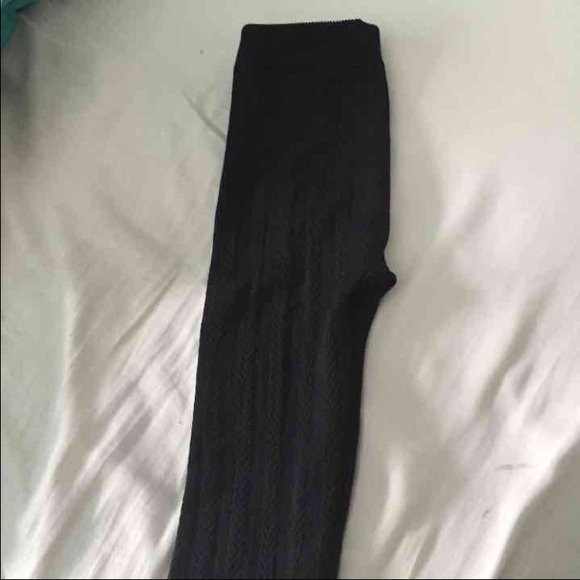 Black fleece lined leggings