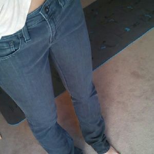 AG "stevie" grey slim straight jeans