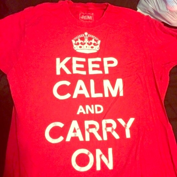 Mens Keep Calm Carry On Tee