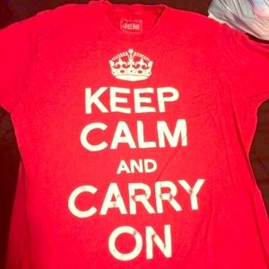 Mens Keep Calm Carry On Tee