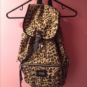 PINK Victoria's Secret Leopard Rhinestone Backpack