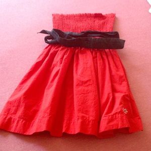 Orange sleeveless sundress