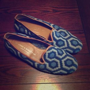 Stubbs and Wootton Palm Beach blue and mint flats