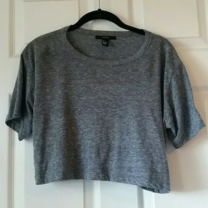 Heather Grey cropped tee