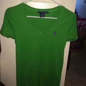 Green Polo T-Shirt (purple horse)