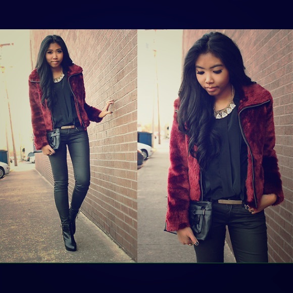 Express Red Fur Coat!