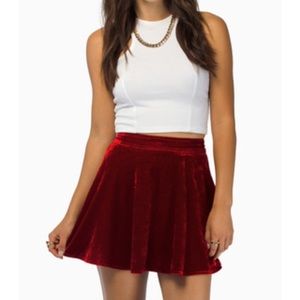 Tobi- Velour skirt