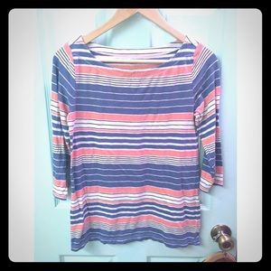 Striped cotton LOFT top!