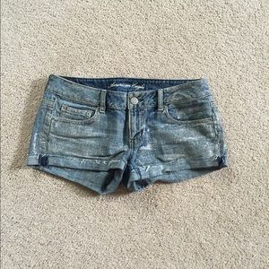 American Eagle glitter cut off shorts