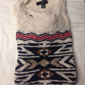 Tribal crop top sweater