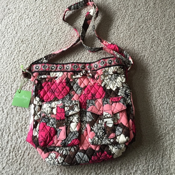 Vera Bradley Mocha Rouge Quick Draw Bag