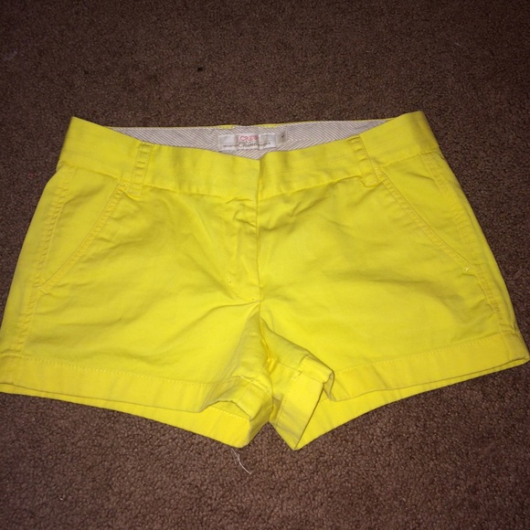 Jcrew chino shorts yellow