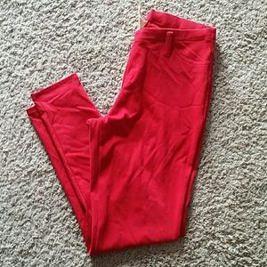Red stretch jeggings