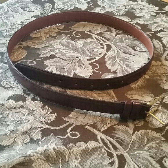 Burgundy Coach Leather Belt