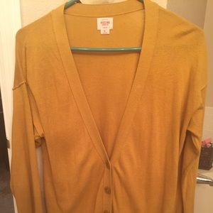 Mustard yellow Mossimo cardigan