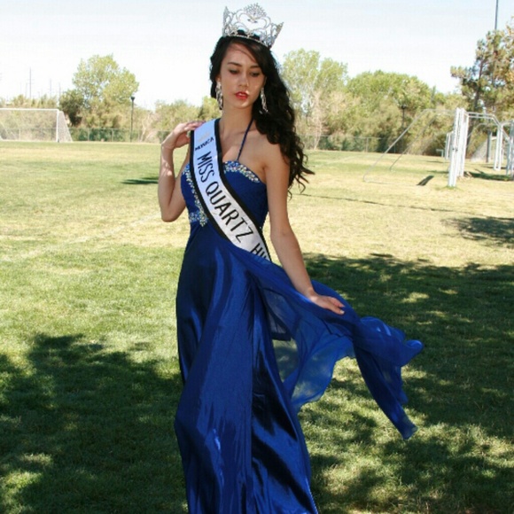 Blue Prom/Pageant Dress - Picture 3 of 3