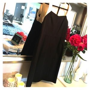 Black and white ponte dress.