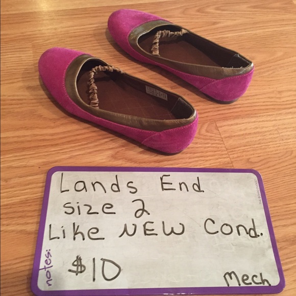 Lands End girls slip ons