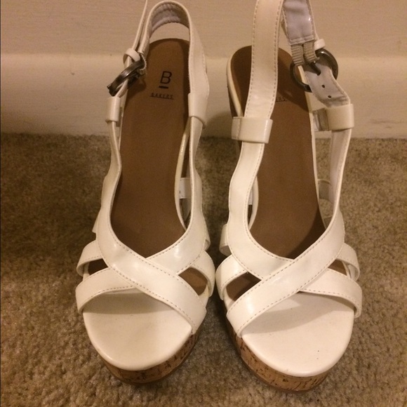 White Wedge Heels