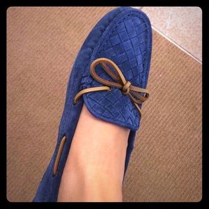BV Intrecciato Suede Flats