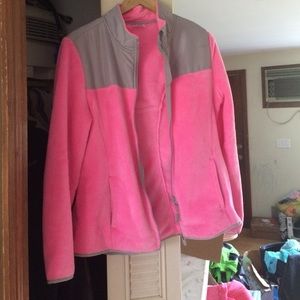 Pink fleece jacket